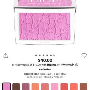 NIB Dior Backstage blush, pink. Never opened or used.